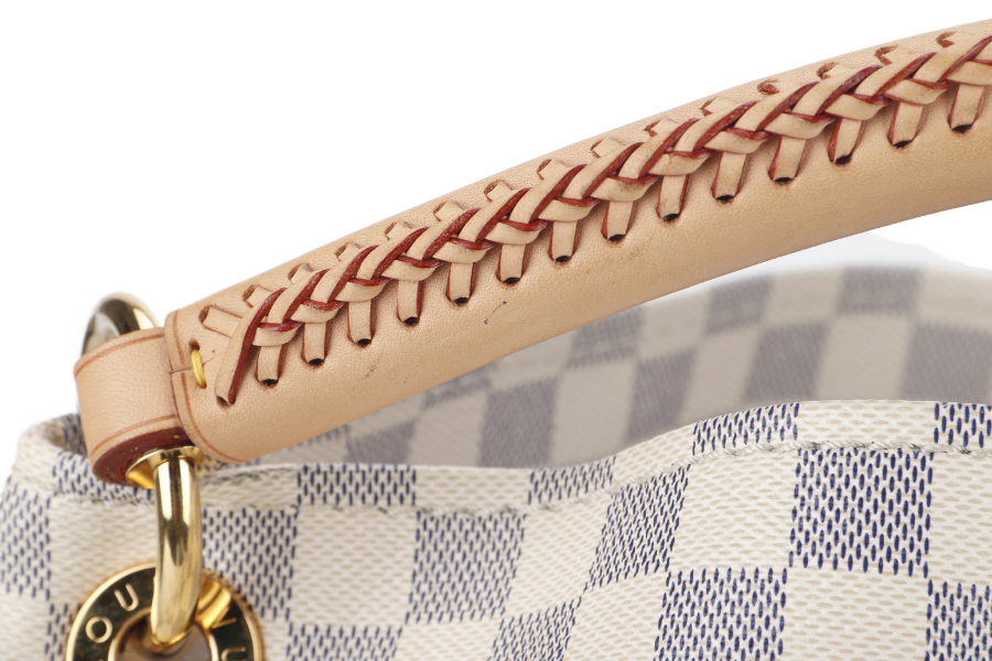LOUIS VUITTON ARTSY MM (N41174) DAMIER AZUR GOLD HARDWARE NO DUST COVER