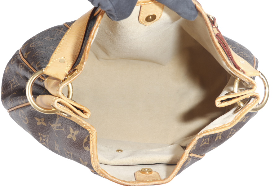 LOUIS VUITTON GALLERIA PM MONOGRAM CANVAS HOBO BAG GOLD HARDWARE WITH DUST COVER