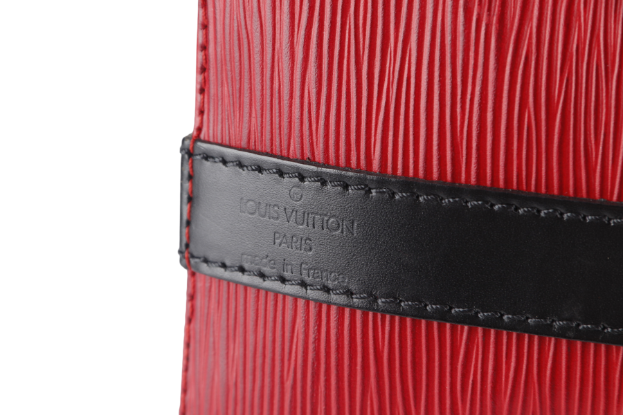 LOUIS VUITTON (M44172) PETIT NOE (M44172) RED EPI LEATHER GOLD HARDWARE NO DUST COVER