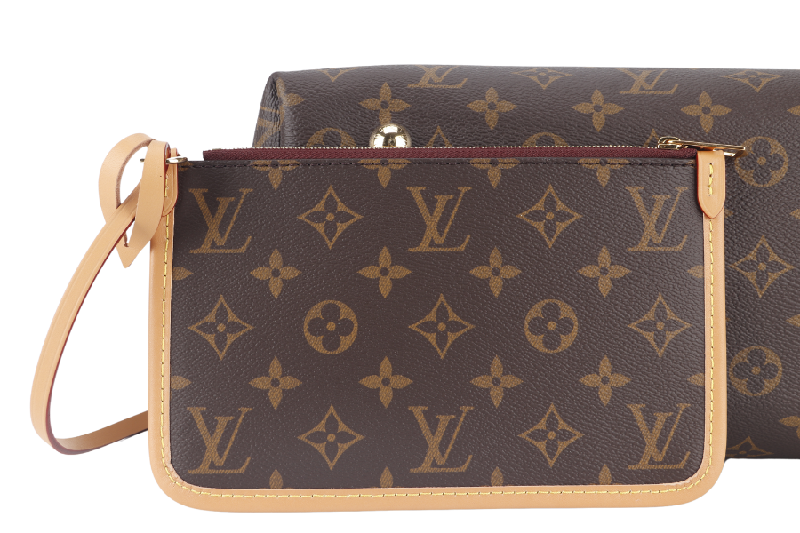 LOUIS VUITTON CARRYALL PM MONOGRAM CANVAS GOLD HARDWARE WITH DUST COVER AND BOX