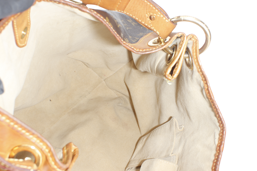 LOUIS VUITTON GALLERIA BAG GM BROWN MONOGRAM CANVAS GOLD HARDWARE WITH DUST COVER