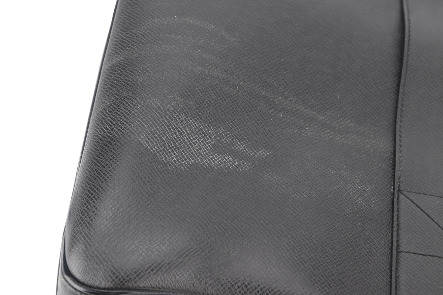 LOUIS VUITTON GREY TAIGA LEATHER DOCUMENT BAG WITH DUST COVER, LOCK&KEYS