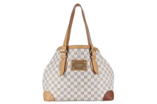 LOUIS VUITTON HAMPSTEAD MM DAMIER AZUR CANVAS GOLD HARDWARE NO DUST COVER