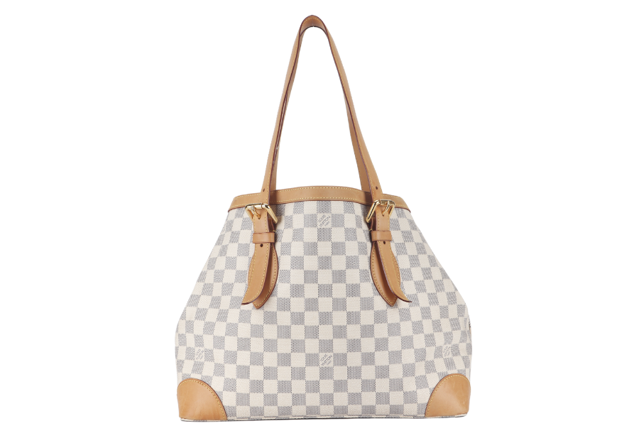 LOUIS VUITTON HAMPSTEAD MM DAMIER AZUR CANVAS GOLD HARDWARE NO DUST COVER