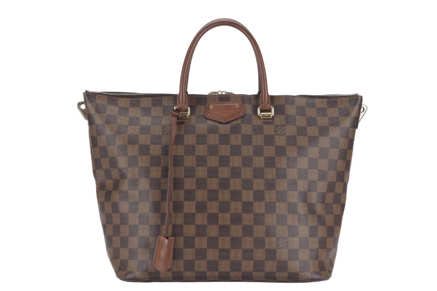 LOUIS VUITTON BELMONT TOTE BAG (N63169) DAMIER EBENE CANVAS WITH DUST COVER, LOCK & KEYS
