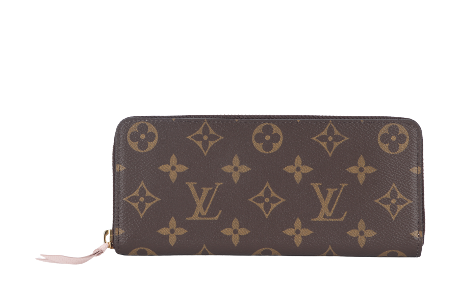 LOUIS VUITTON CLEMENCE WALLET (M61298) MONOGRAM CANVAS GOLD HARDWARE WITH DUST COVER AND BOX