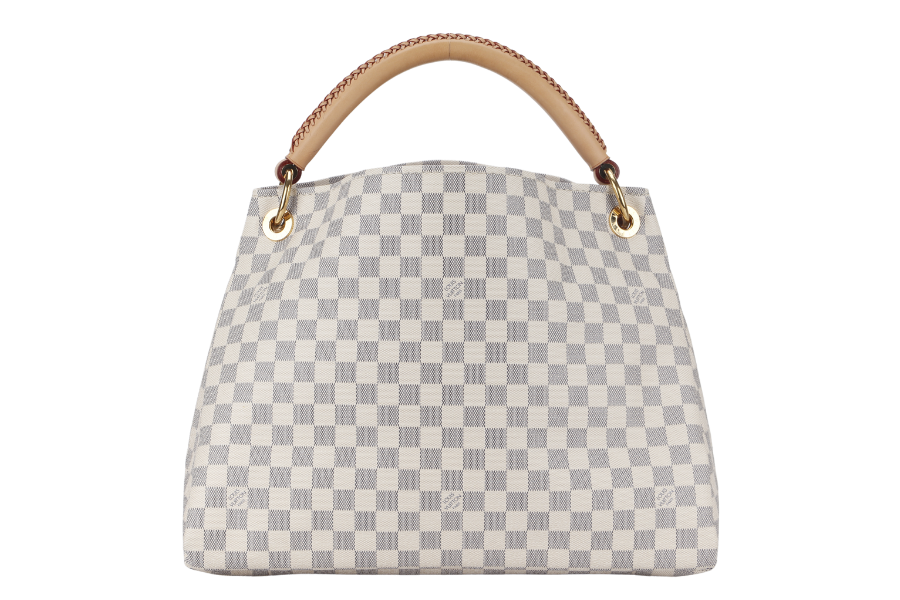 LOUIS VUITTON ARTSY MM (N41174) DAMIER AZUR GOLD HARDWARE NO DUST COVER