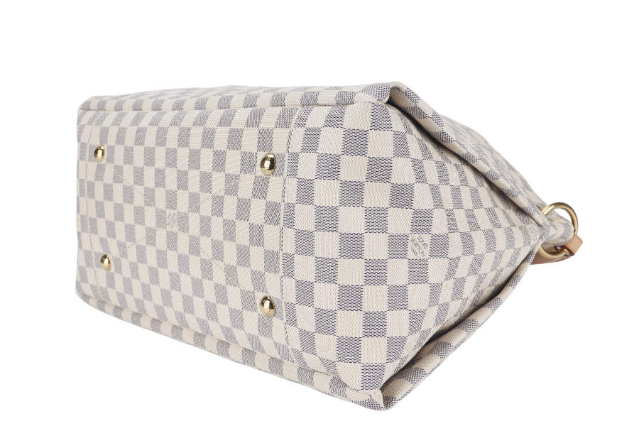 LOUIS VUITTON ARTSY MM (N41174) DAMIER AZUR GOLD HARDWARE NO DUST COVER
