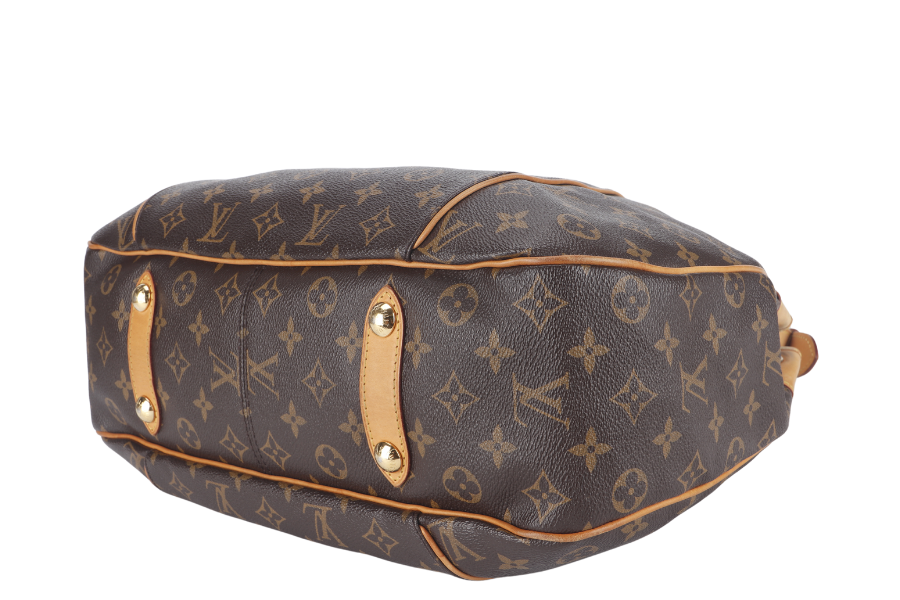 LOUIS VUITTON GALLERIA PM MONOGRAM CANVAS HOBO BAG GOLD HARDWARE WITH DUST COVER