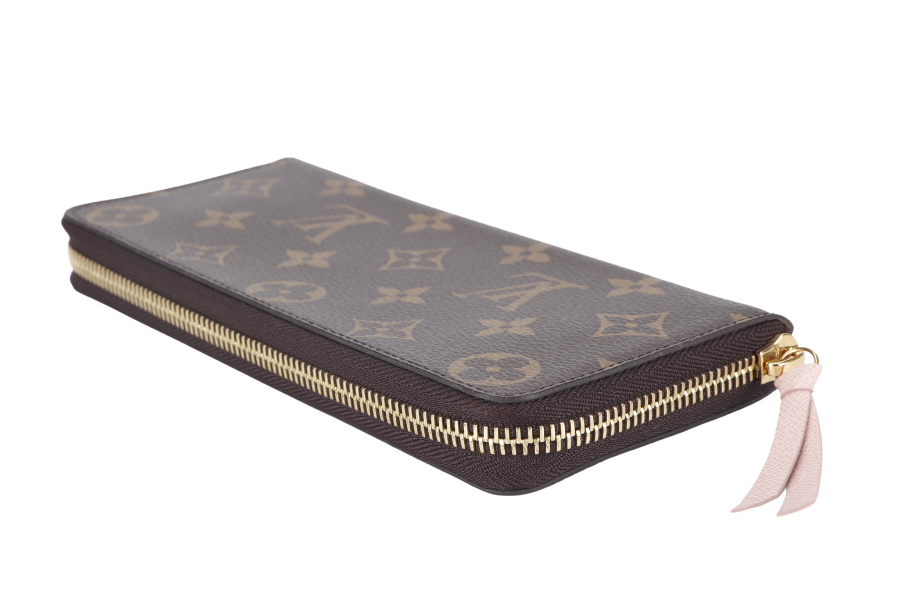 LOUIS VUITTON CLEMENCE WALLET (M61298) MONOGRAM CANVAS GOLD HARDWARE WITH DUST COVER AND BOX