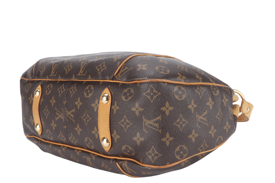 LOUIS VUITTON GALLERIA PM MONOGRAM CANVAS HOBO BAG GOLD HARDWARE WITH DUST COVER