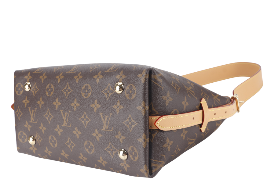LOUIS VUITTON CARRYALL PM MONOGRAM CANVAS GOLD HARDWARE WITH DUST COVER AND BOX