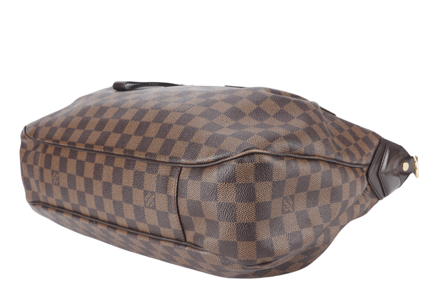 LOUIS VUITTON EVORA DAMIER EBENE CANVAS GOLD HARDWARE WITH STRAPS AND DUST COVER