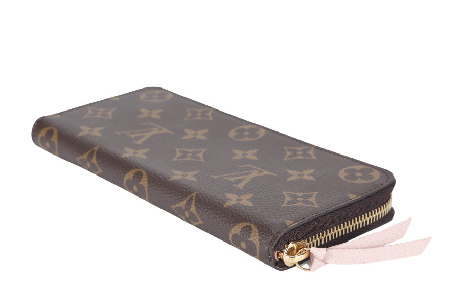 LOUIS VUITTON CLEMENCE WALLET (M61298) MONOGRAM CANVAS GOLD HARDWARE WITH DUST COVER AND BOX