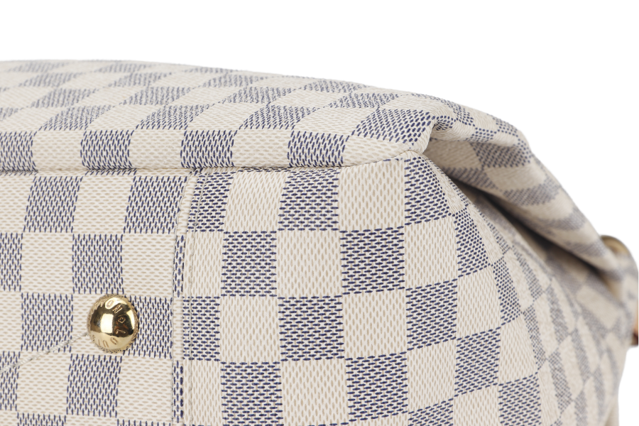 LOUIS VUITTON ARTSY MM (N41174) DAMIER AZUR GOLD HARDWARE NO DUST COVER