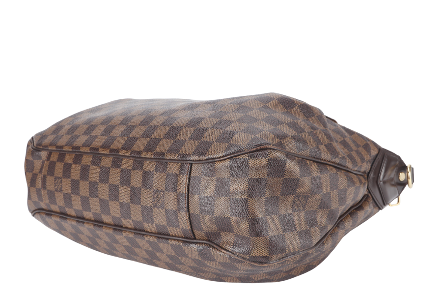 LOUIS VUITTON EVORA DAMIER EBENE CANVAS GOLD HARDWARE WITH STRAPS AND DUST COVER