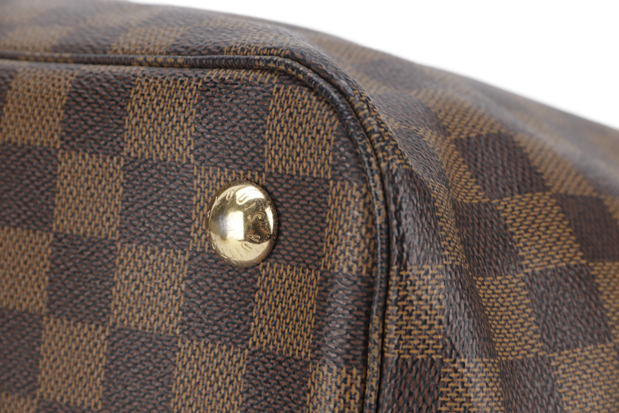 LOUIS VUITTON BELMONT TOTE BAG (N63169) DAMIER EBENE CANVAS WITH DUST COVER, LOCK & KEYS