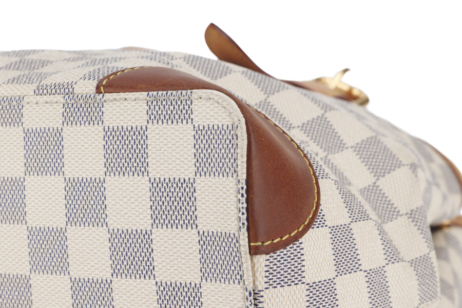 LOUIS VUITTON HAMPSTEAD MM DAMIER AZUR CANVAS GOLD HARDWARE NO DUST COVER