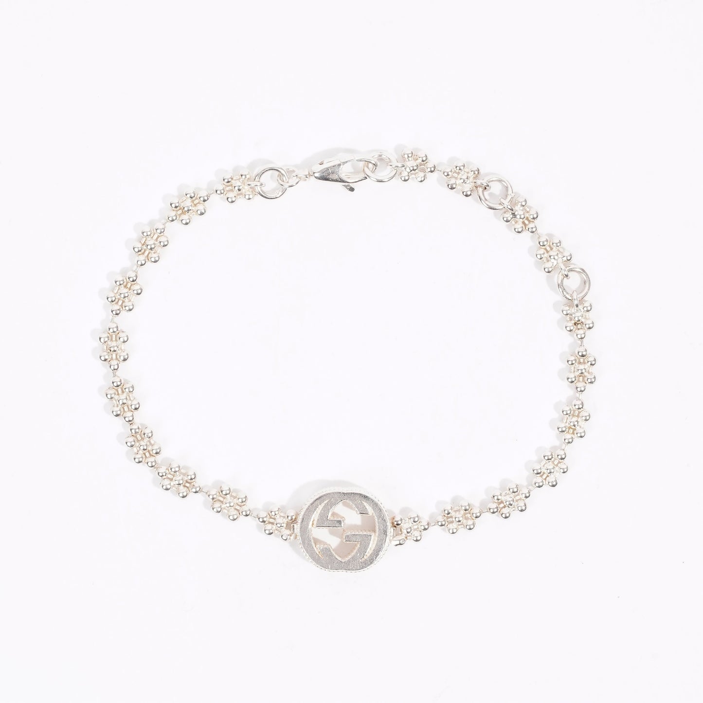 Gucci Interlocking Bracelet Silver Silver Sterling