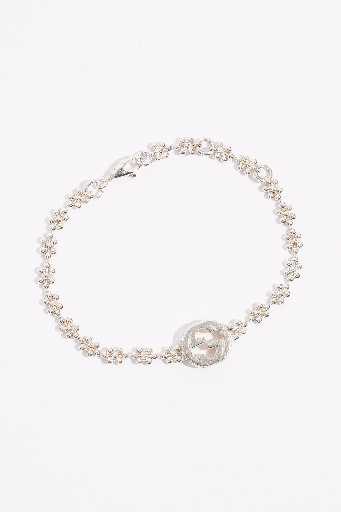 Gucci Interlocking Bracelet Silver Silver Sterling