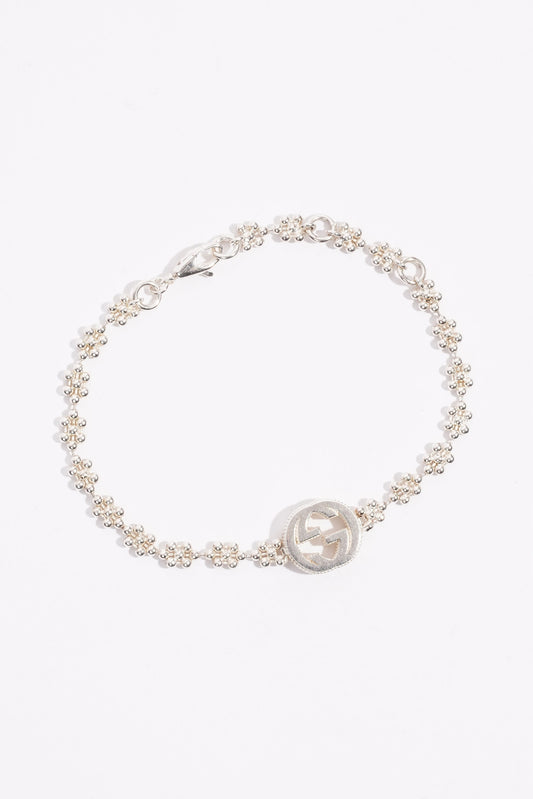 Gucci Interlocking Bracelet Silver Silver Sterling