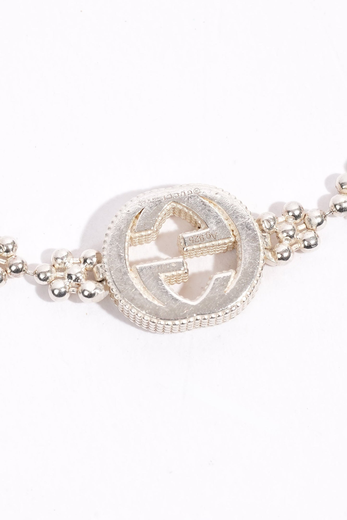Gucci Interlocking Bracelet Silver Silver Sterling
