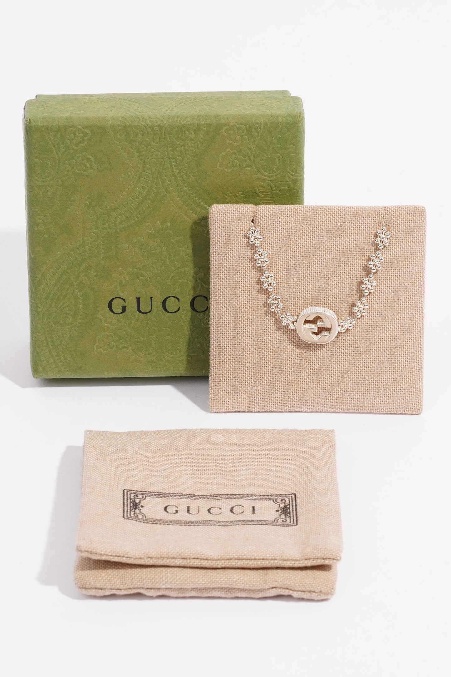 Gucci Interlocking Bracelet Silver Silver Sterling