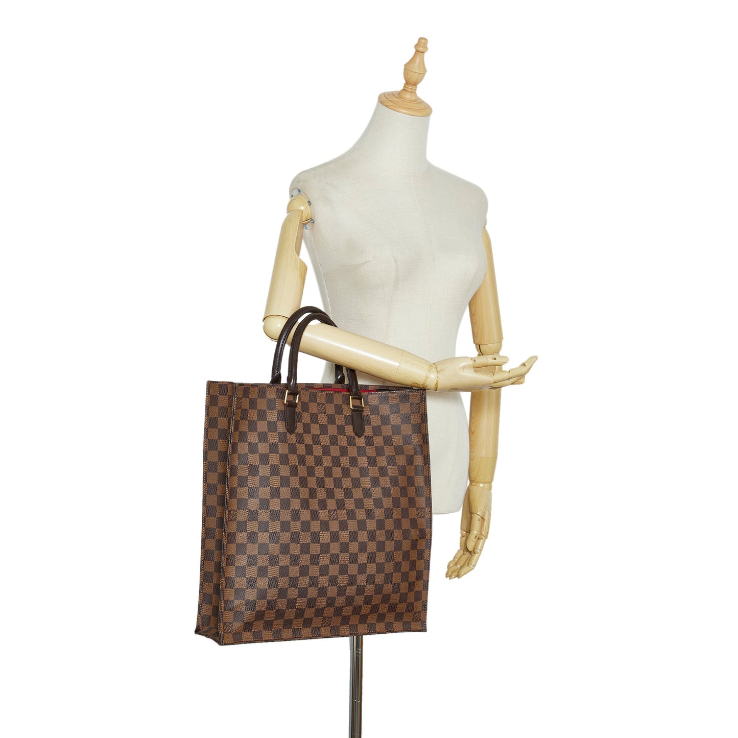 LOUIS VUITTON Damier Ebene Sac Plat Tote Bag
