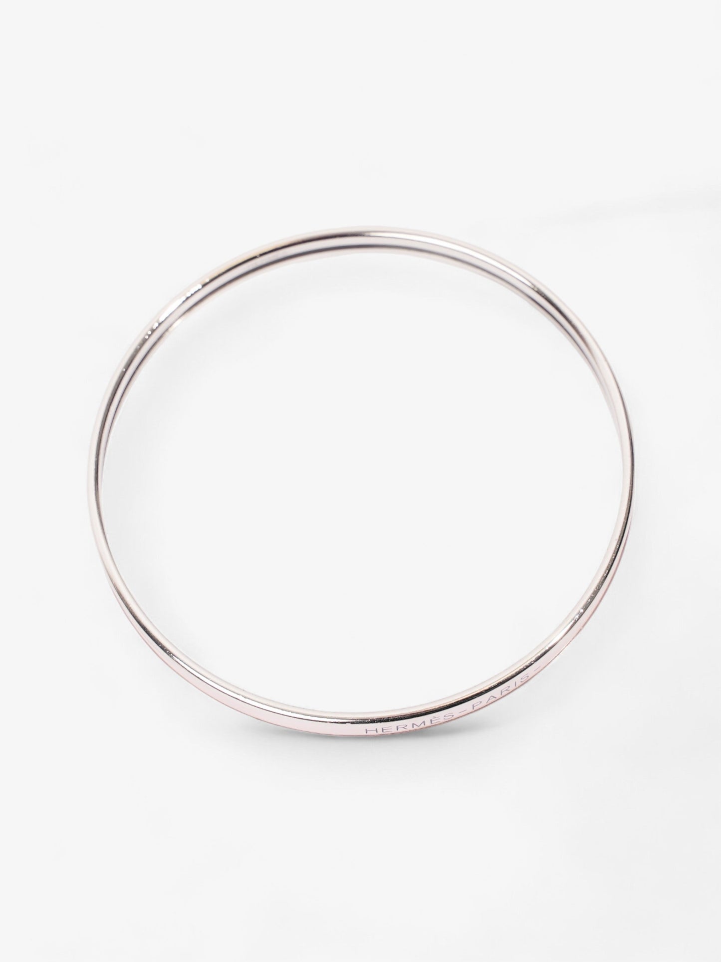 Hermes Uni Bangle Rose Candeur Palladium 65 (Small)