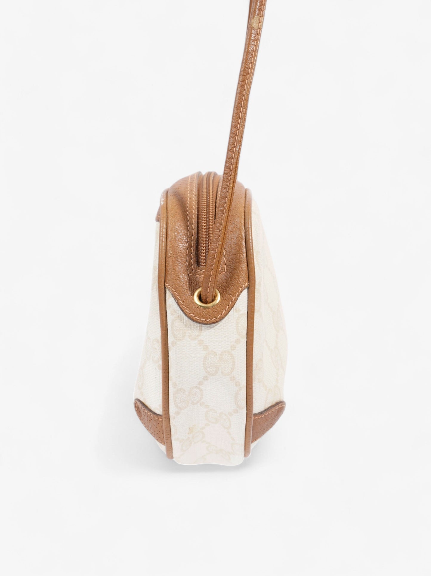 Gucci Vintage GG Camera Bag Tan / Cream Coated Canvas