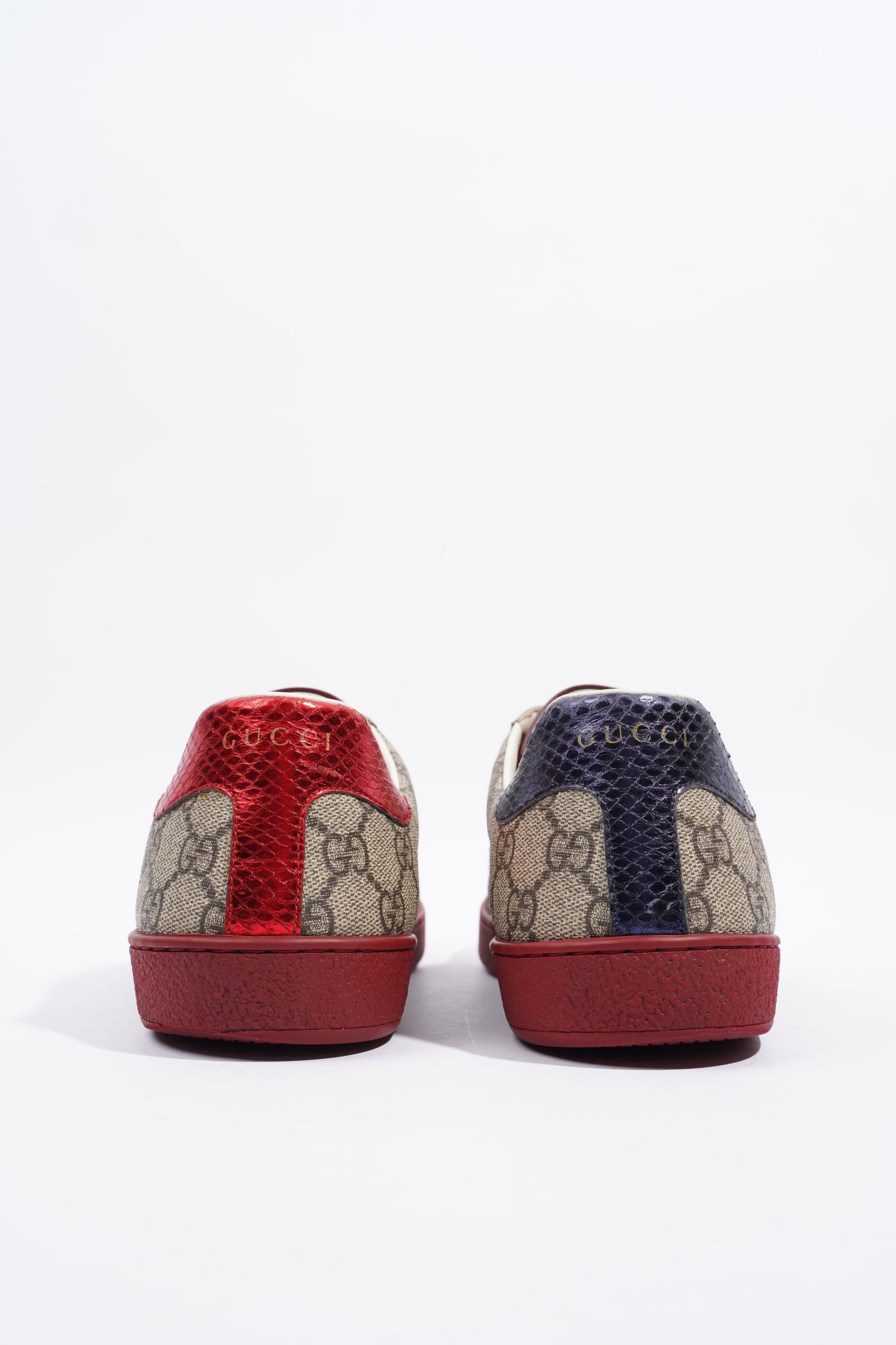 Gucci GG Ace Supreme Beige / Red Canvas EU 42 UK 8