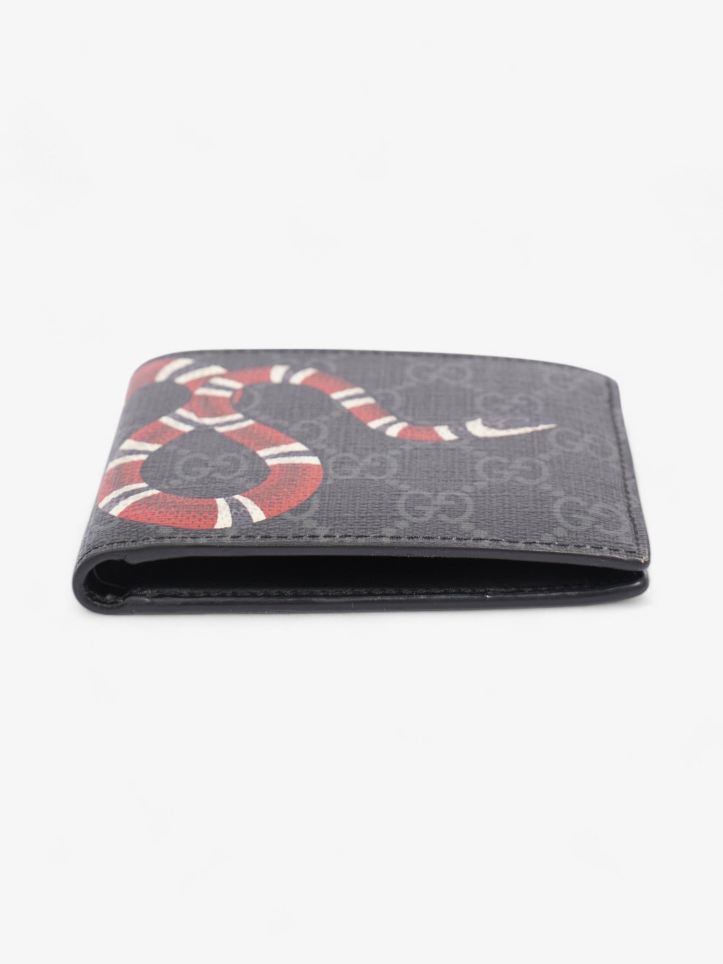 Gucci Kingsnake Print Bifold Wallet Black / Snake Canvas