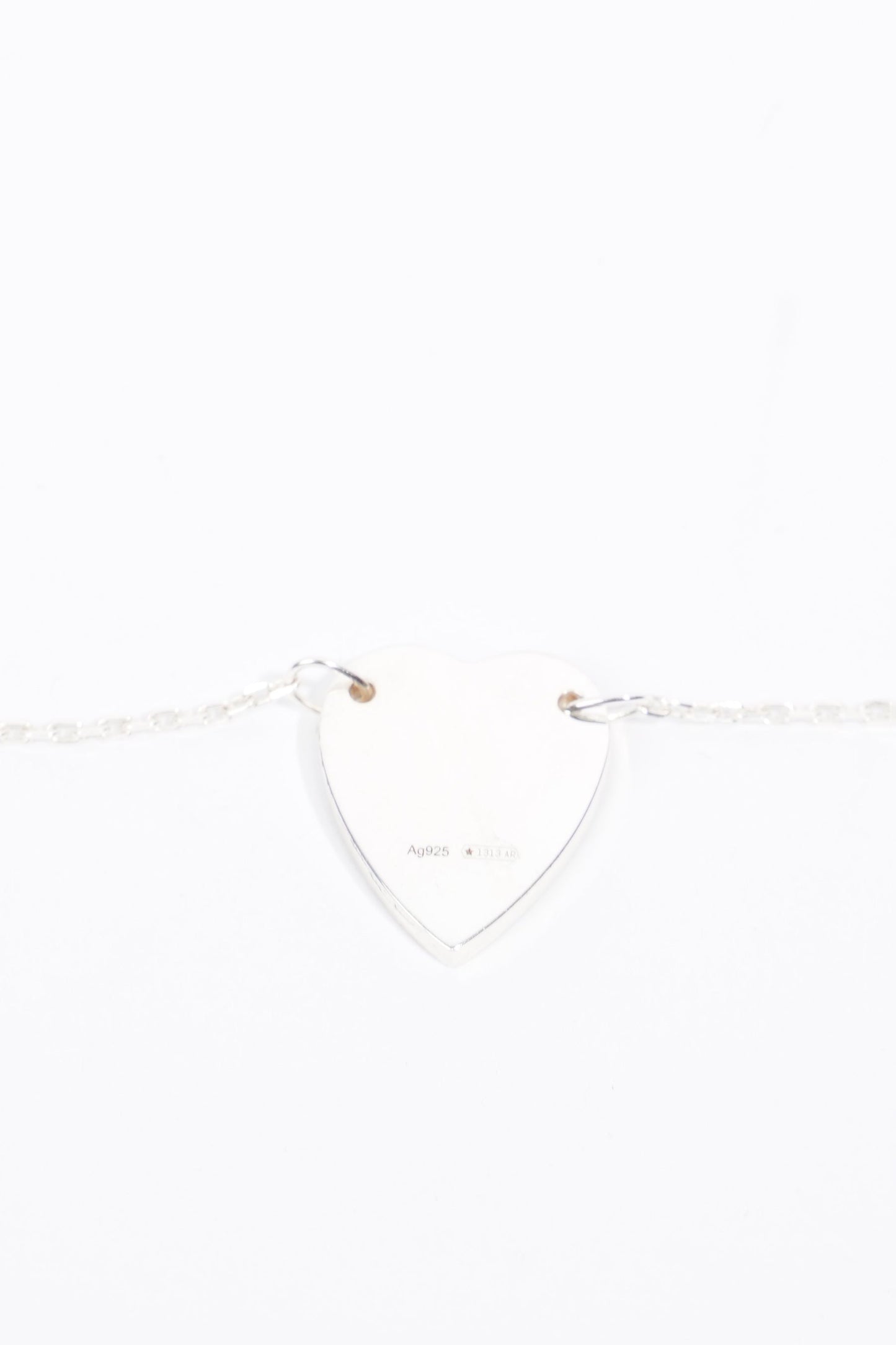 Gucci Trademark Necklace With Heart Pendant Silver Silver Sterling
