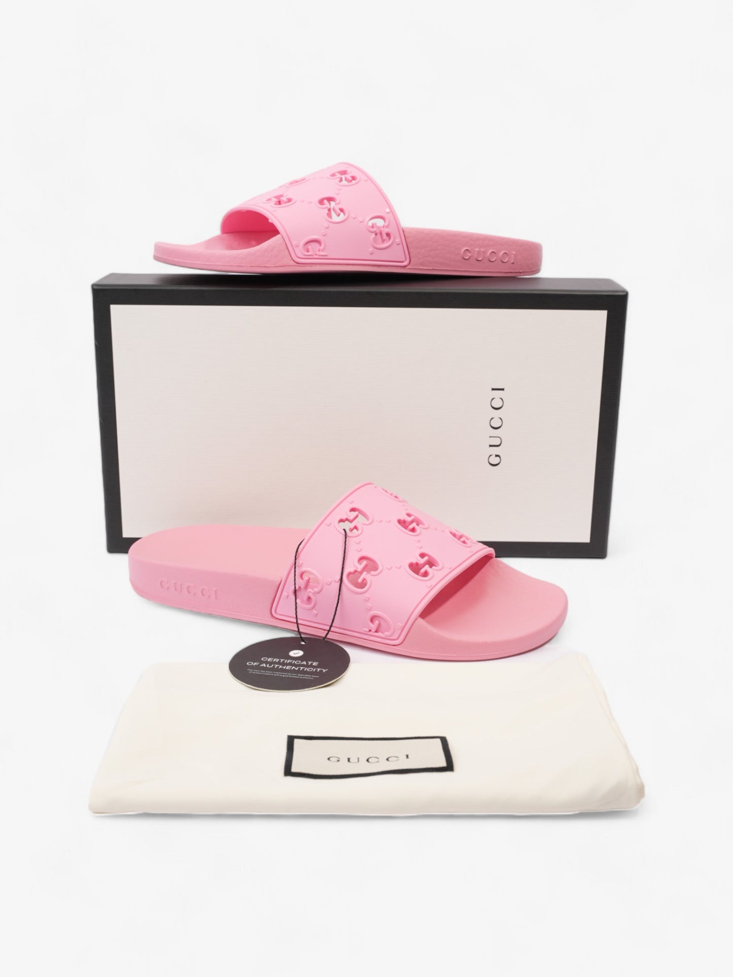 Gucci GG Sliders Pink Rubber EU 38 UK 5