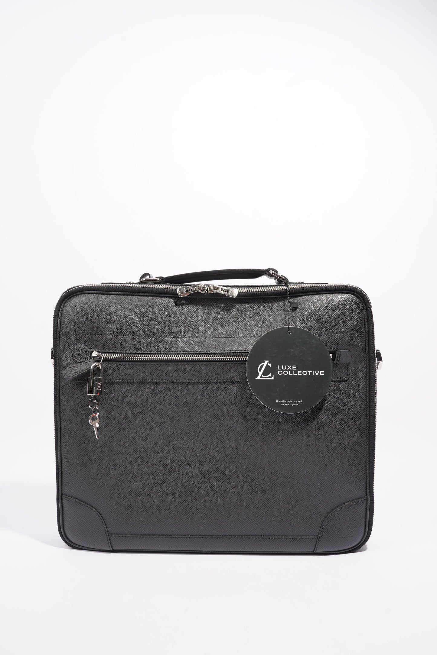 Louis Vuitton Computer And Document Briefcase Black Leather