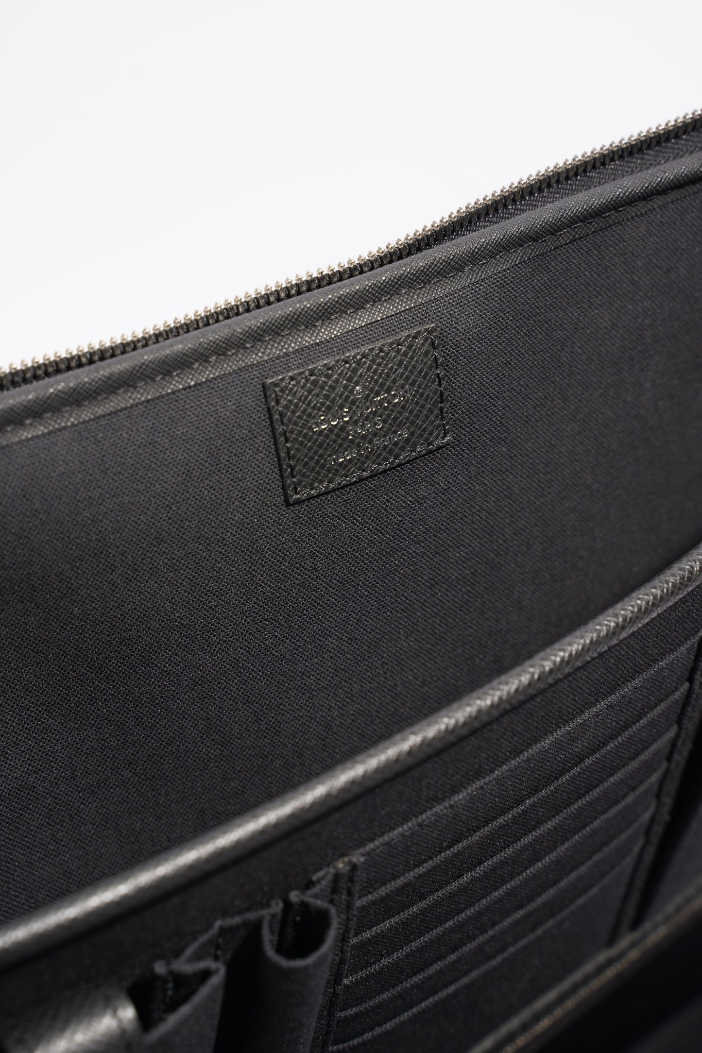 Louis Vuitton Computer And Document Briefcase Black Leather