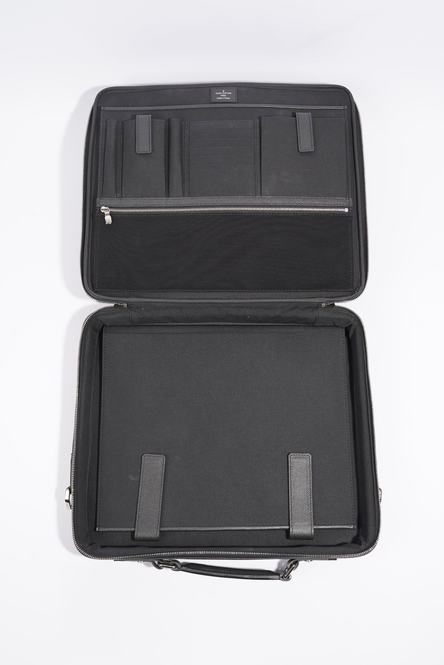 Louis Vuitton Computer And Document Briefcase Black Leather