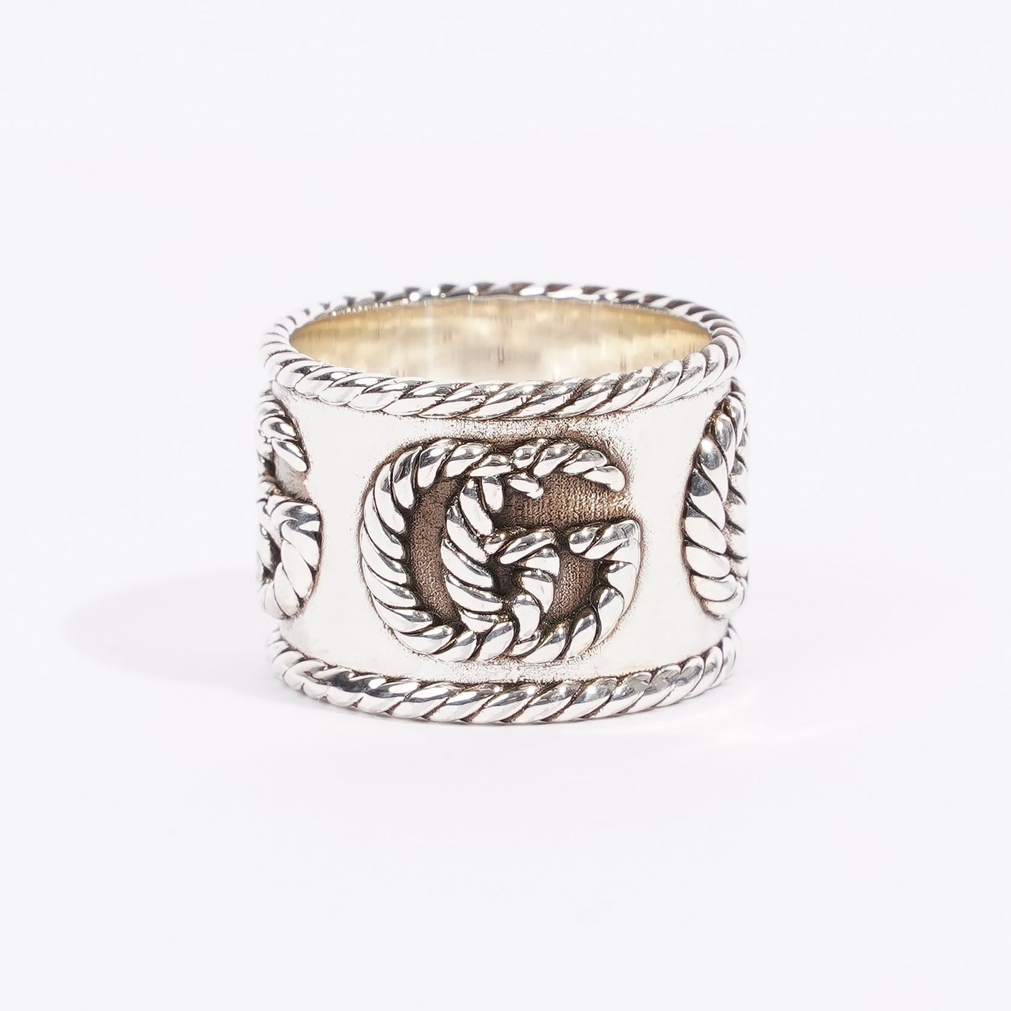 Gucci Double G Ring Silver Silver Sterling 11