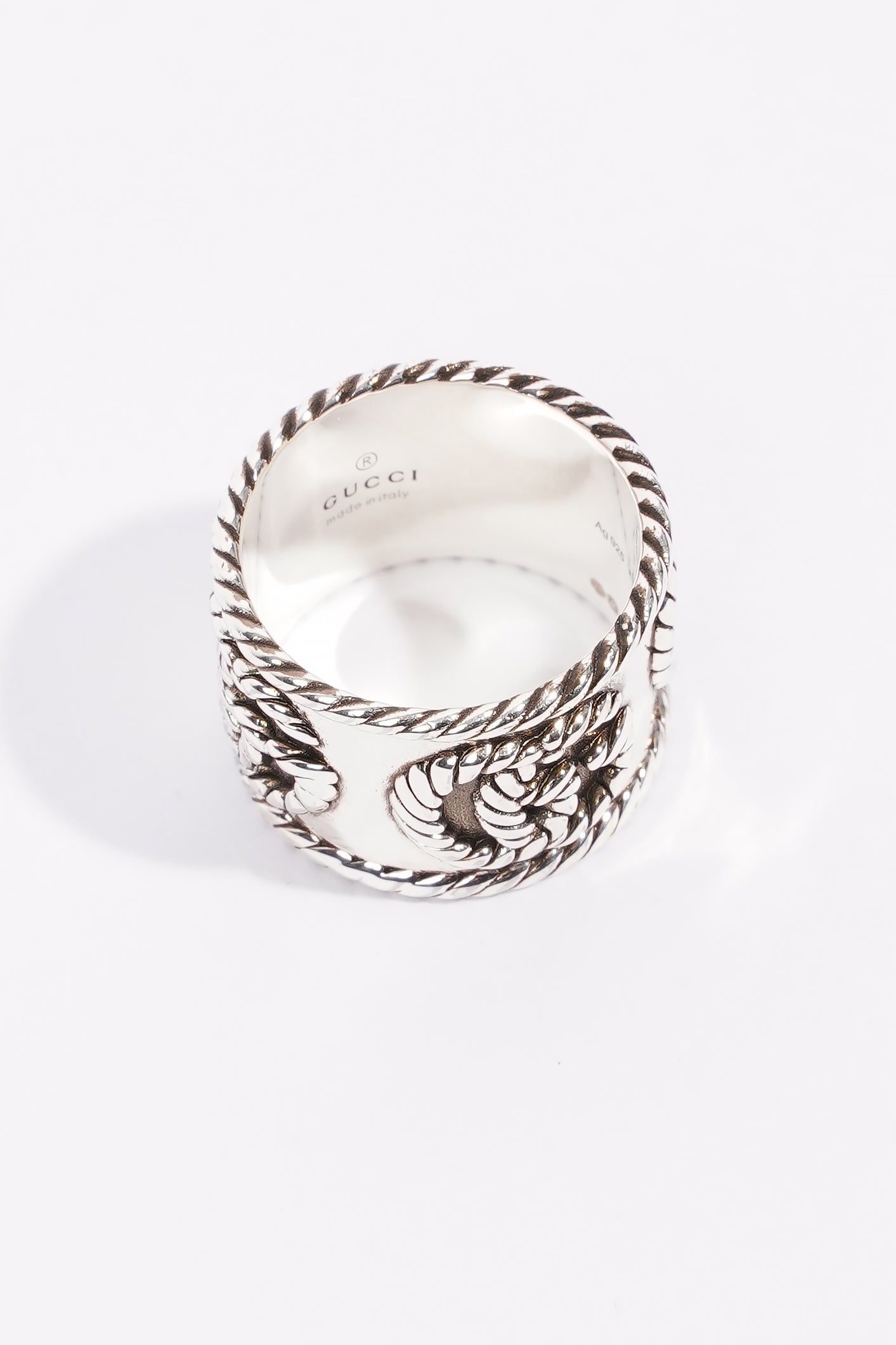 Gucci Double G Ring Silver Silver Sterling 11