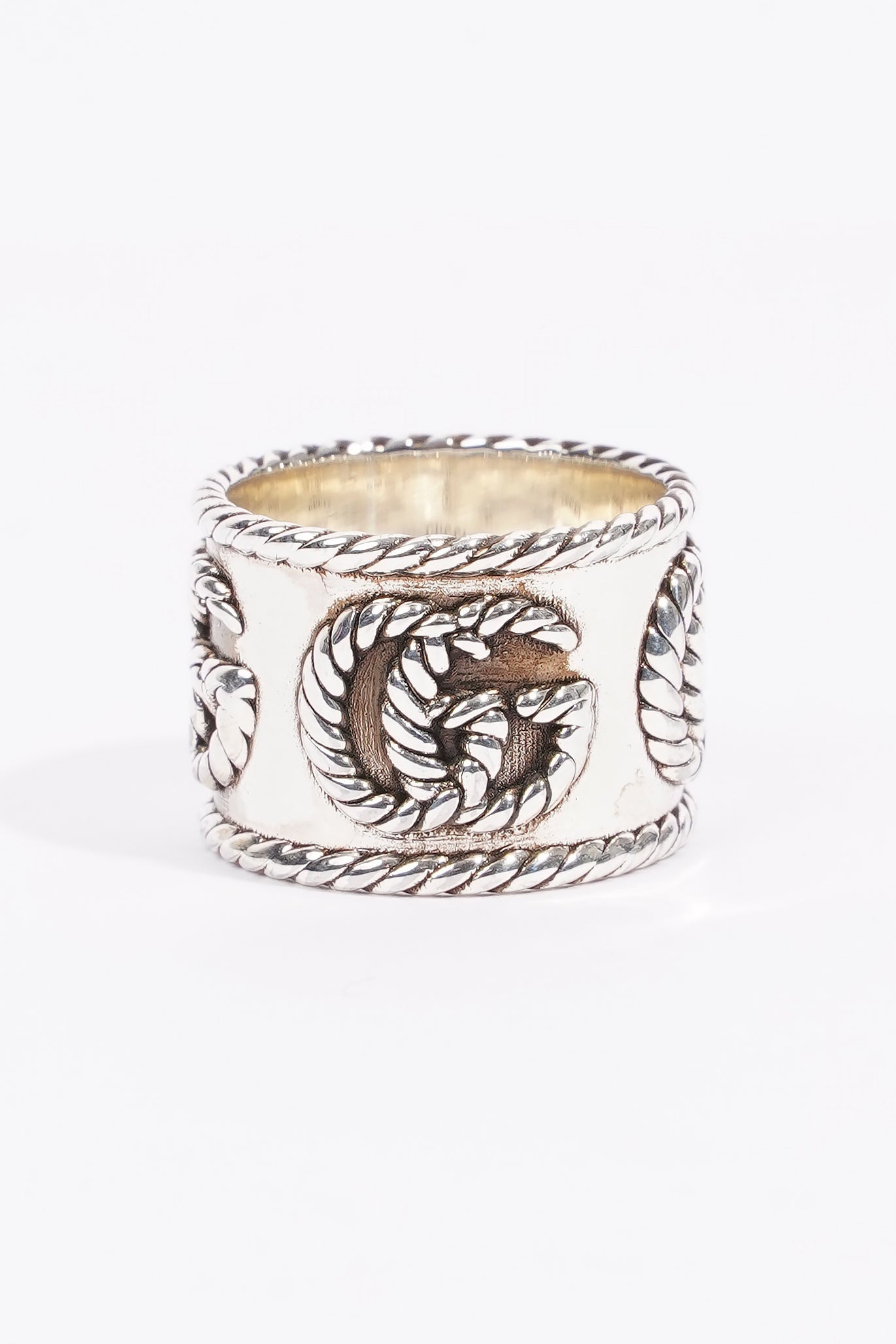 Gucci Double G Ring Silver Silver Sterling 11