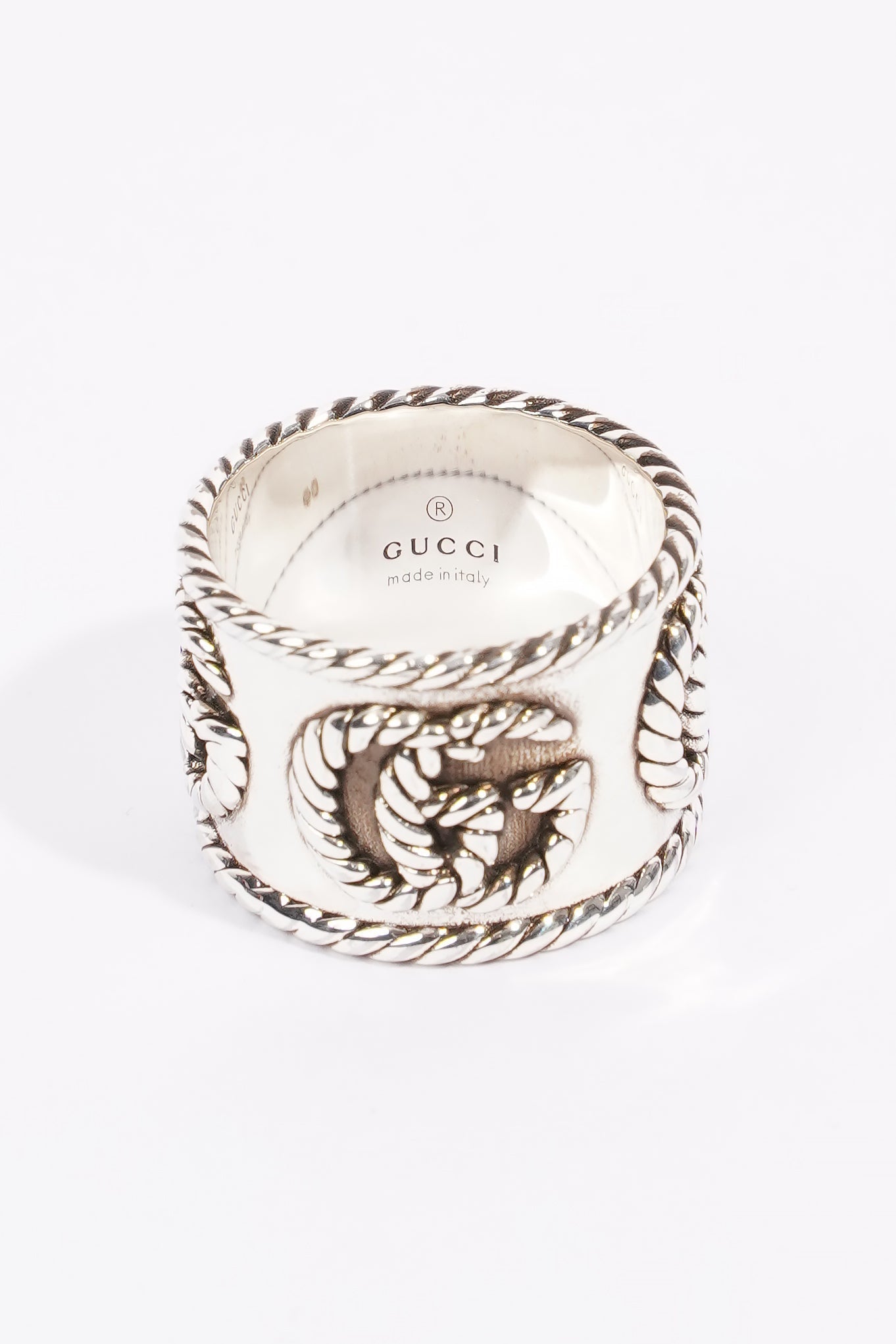 Gucci Double G Ring Silver Silver Sterling 11
