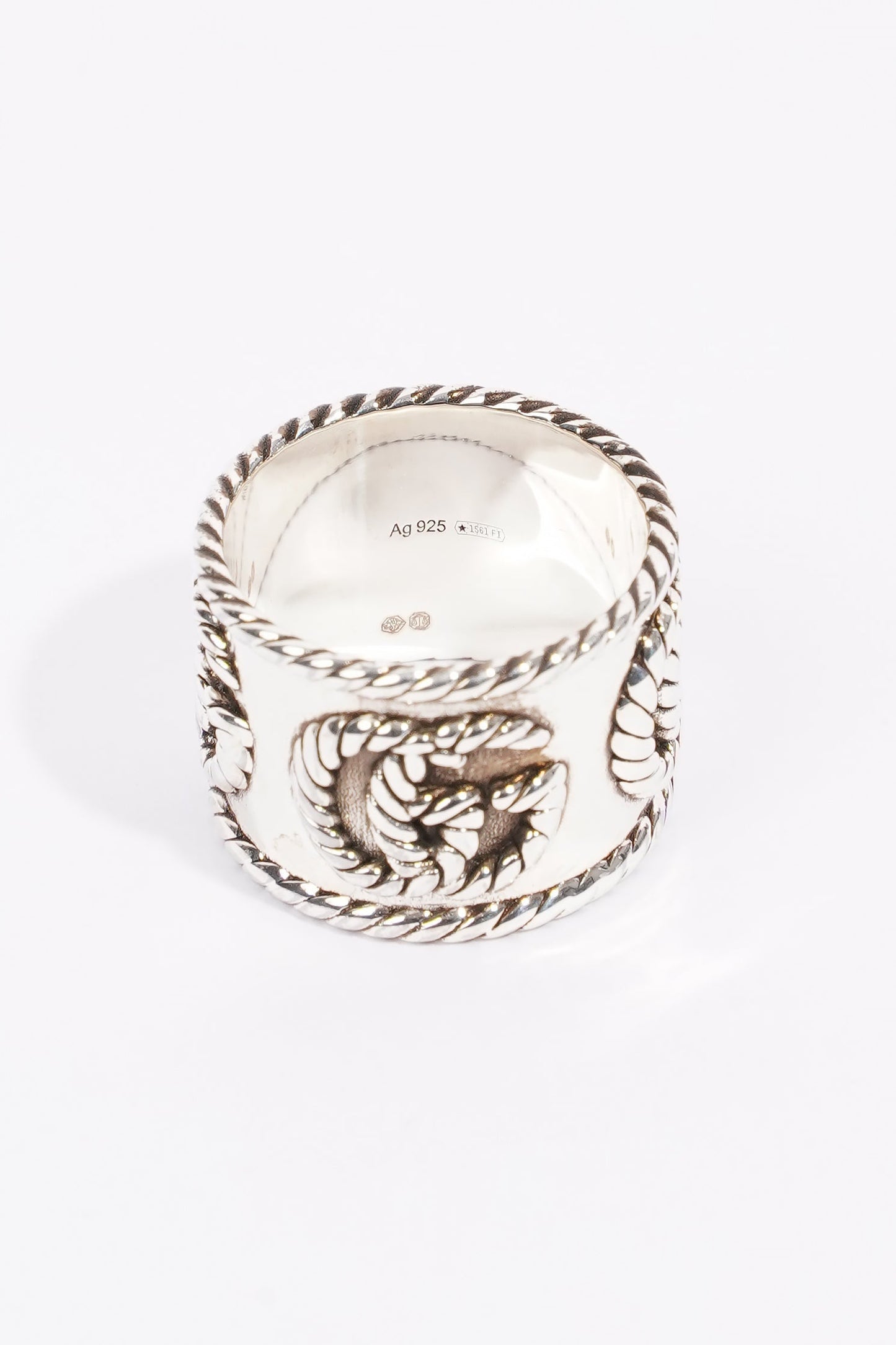 Gucci Double G Ring Silver Silver Sterling 11