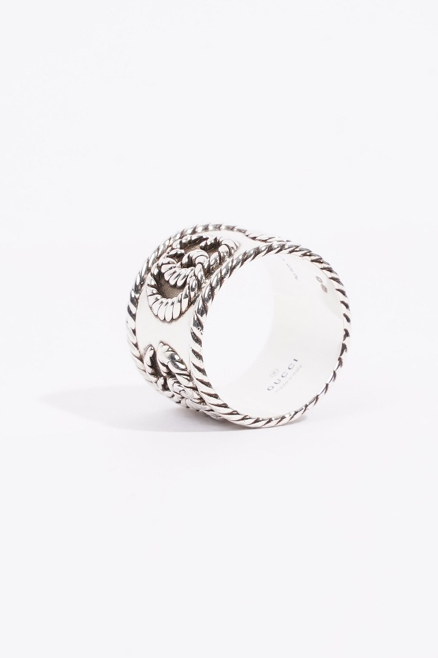 Gucci Double G Ring Silver Silver Sterling 11