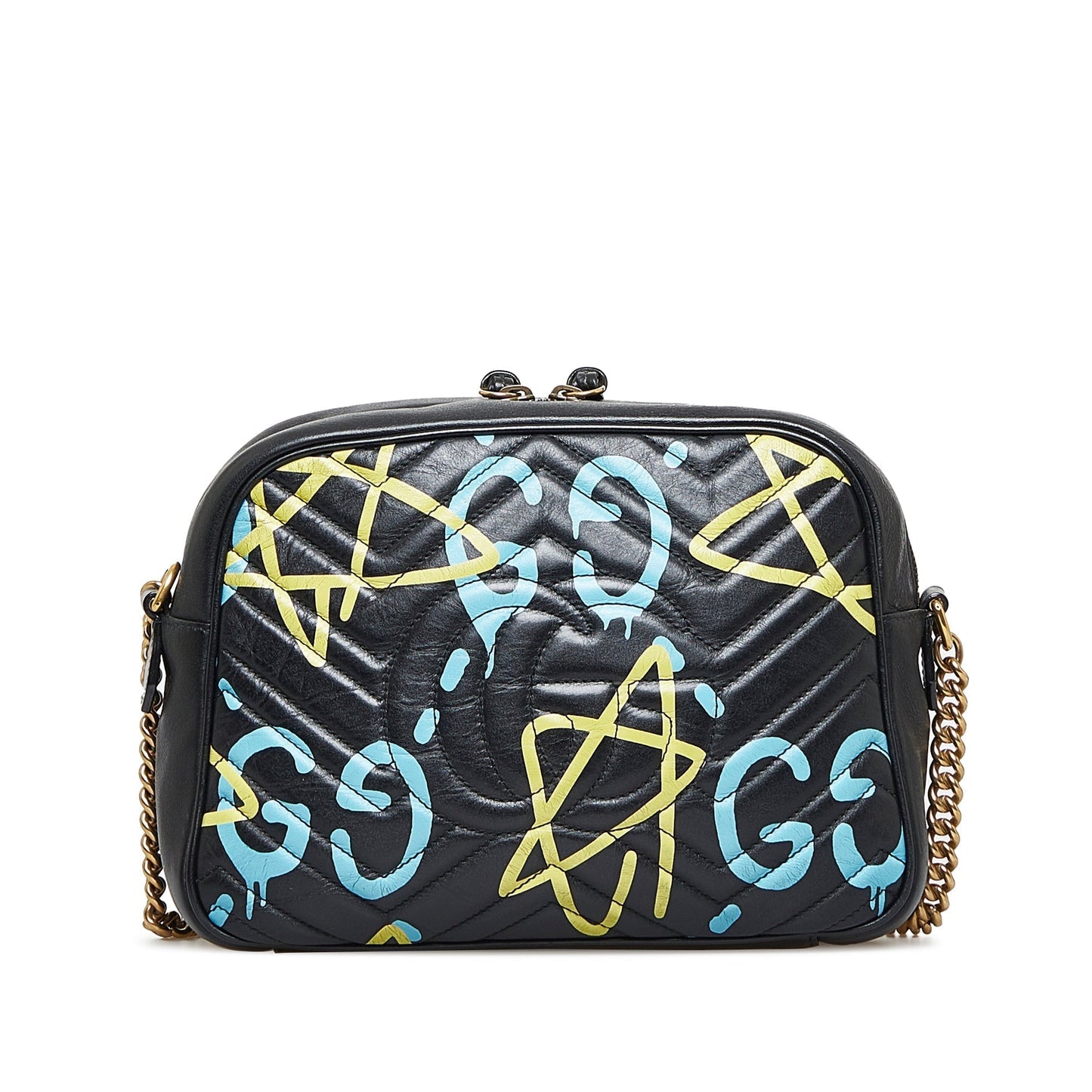 Gucci GG Marmont Ghost Black Printed Leather