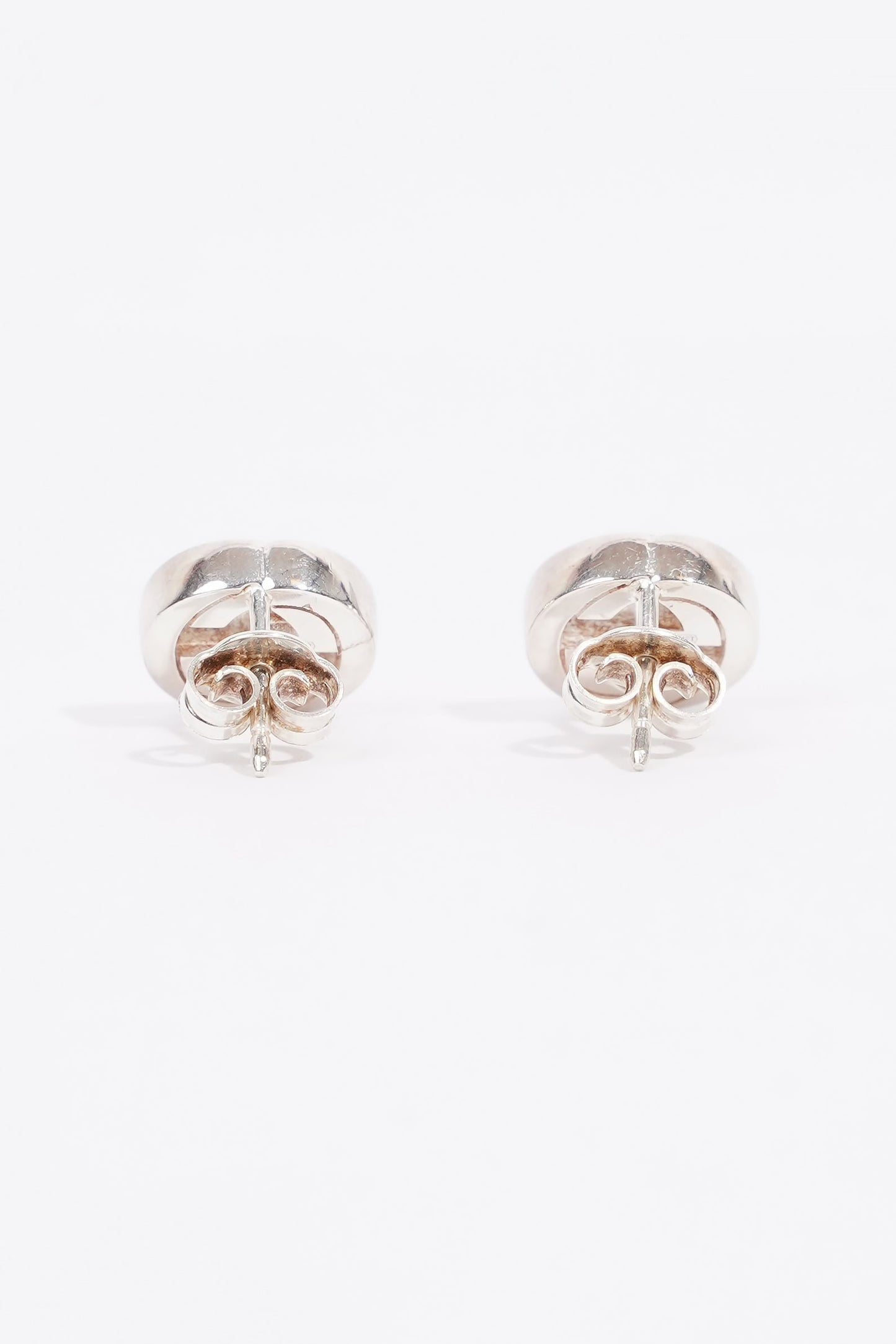 Gucci Interlocking G Earrings Silver Silver Sterling