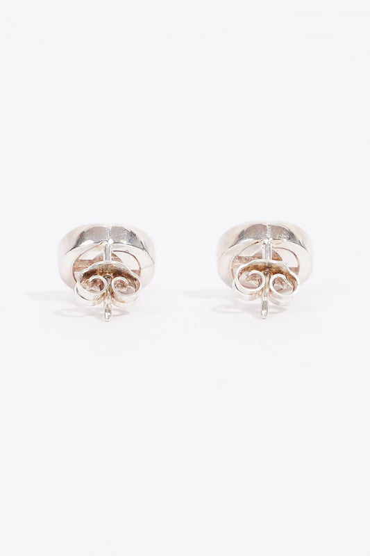Gucci Interlocking G Earrings Silver Silver Sterling