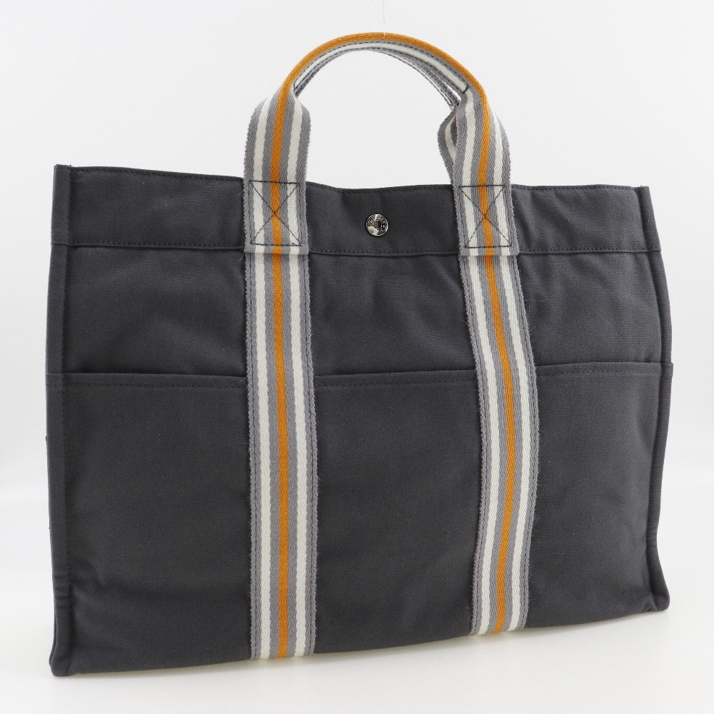 HERMES Tote Bag Cotton canvas gray 2001 Ginza Limited SackFool ToeMM unisex(Unisex) Used