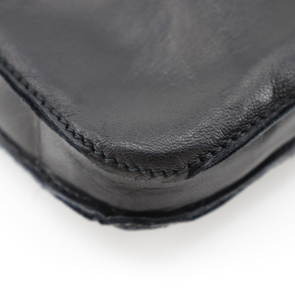 HERMES Shoulder Bag Calfskin black Toudu unisex(Unisex) Used