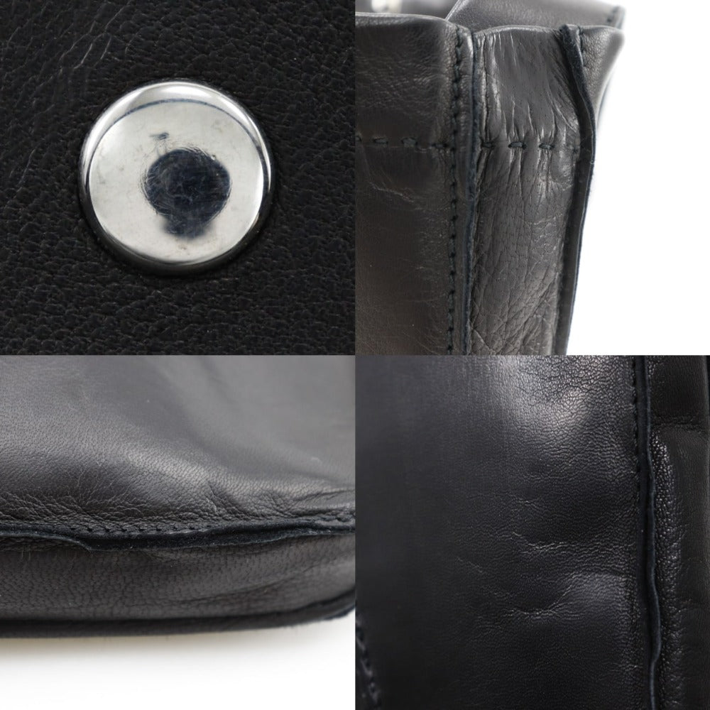 HERMES Shoulder Bag Calfskin black Toudu unisex(Unisex) Used