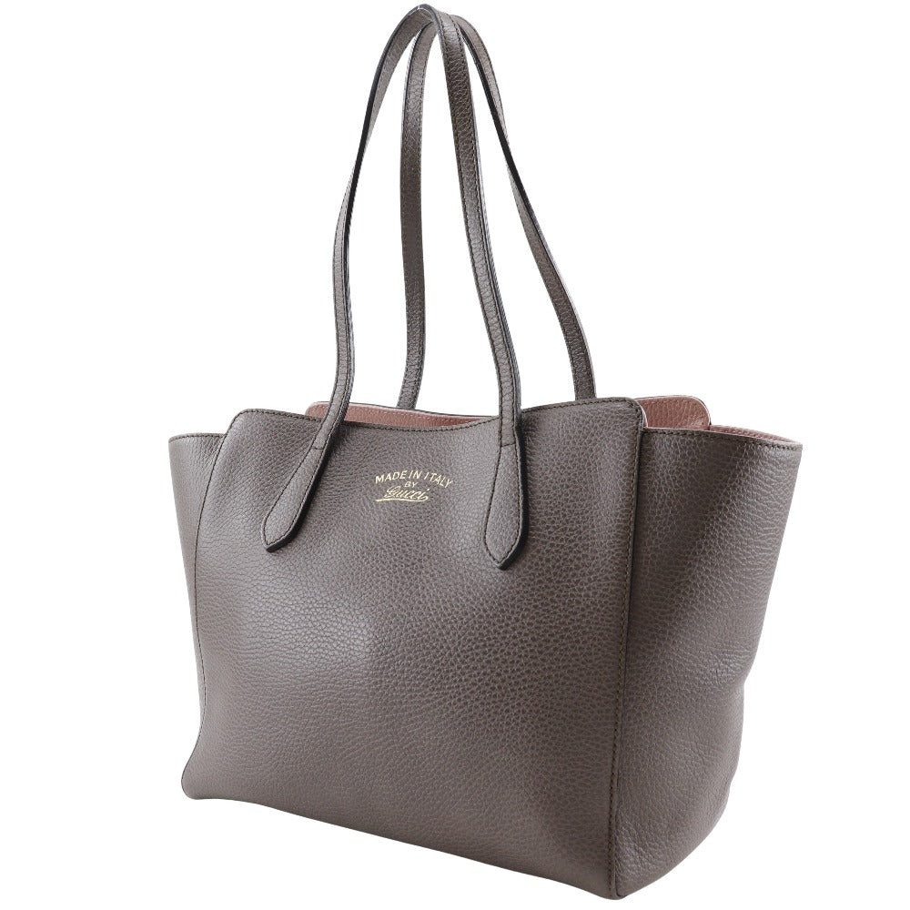 GUCCI Tote Bag 354408 leather Brown Swing medium